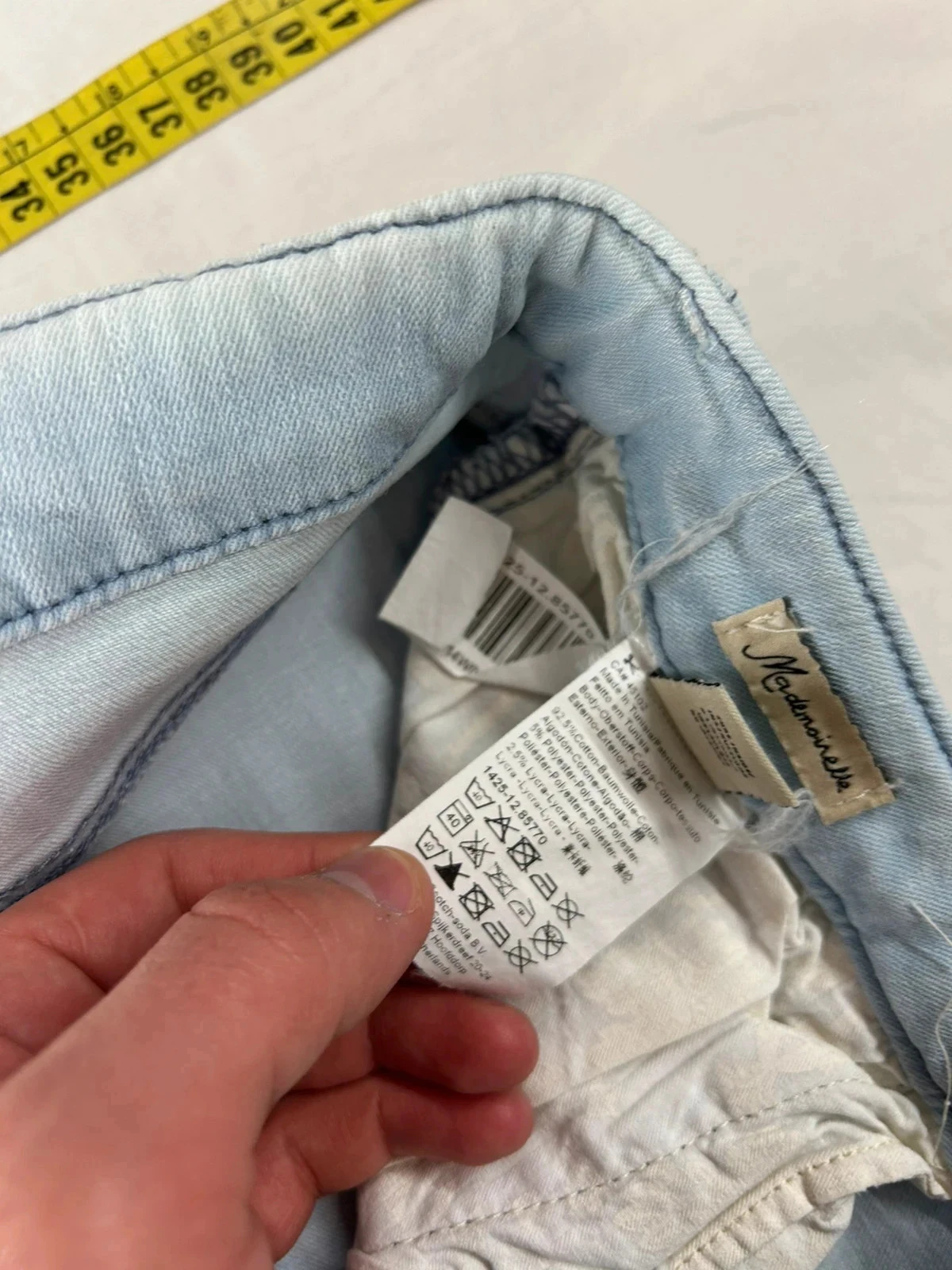 Jeans skinny azuis claros turquesa maison scotch amsterdams blauw w30 l32 – photo 12